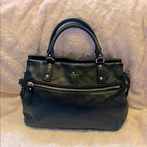 kate spade Black Pebbled Leather Satchel